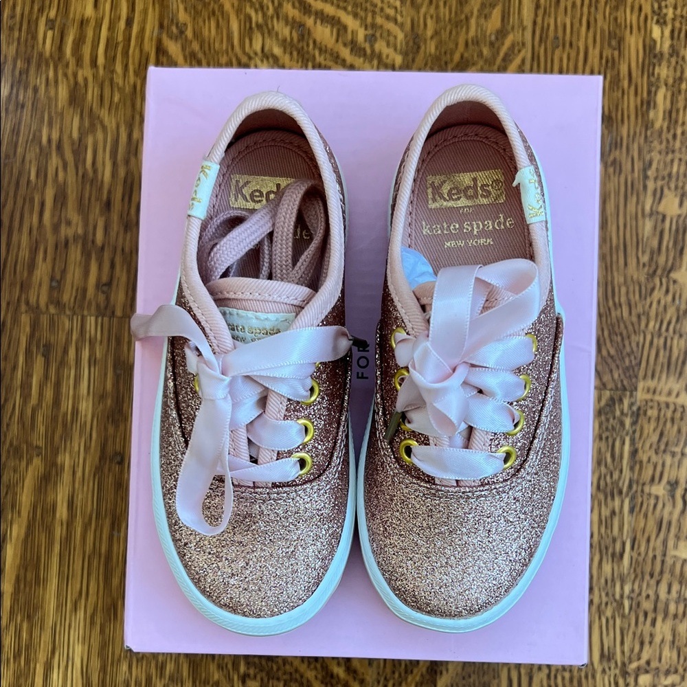 Keds for Kate Spade Kids Sparkly Sneakers - Rose Gold